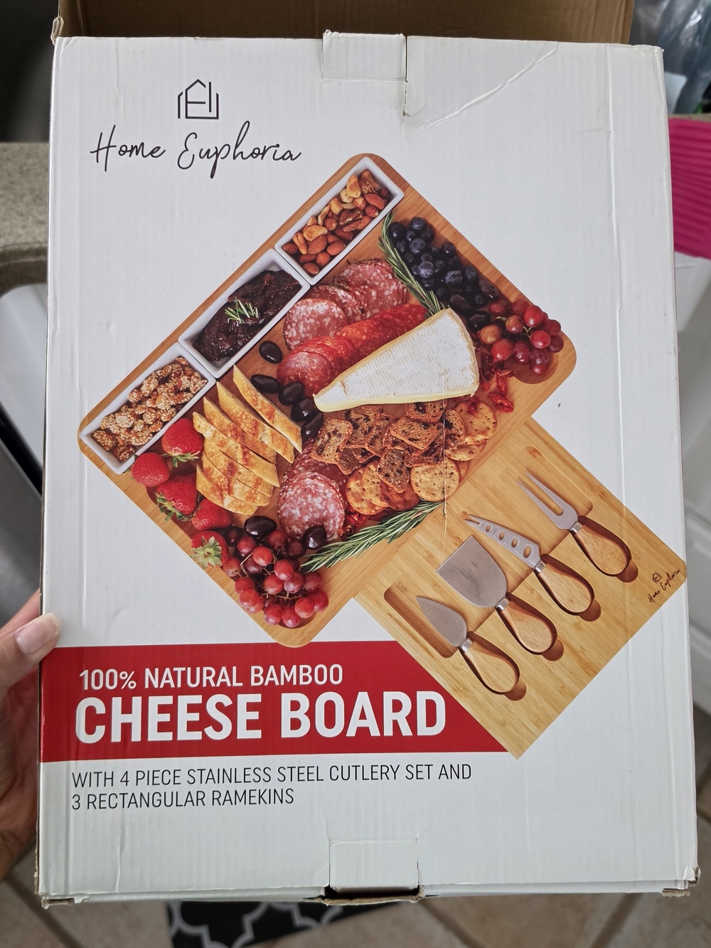 Home Euphoria Bamboo Cheese Board